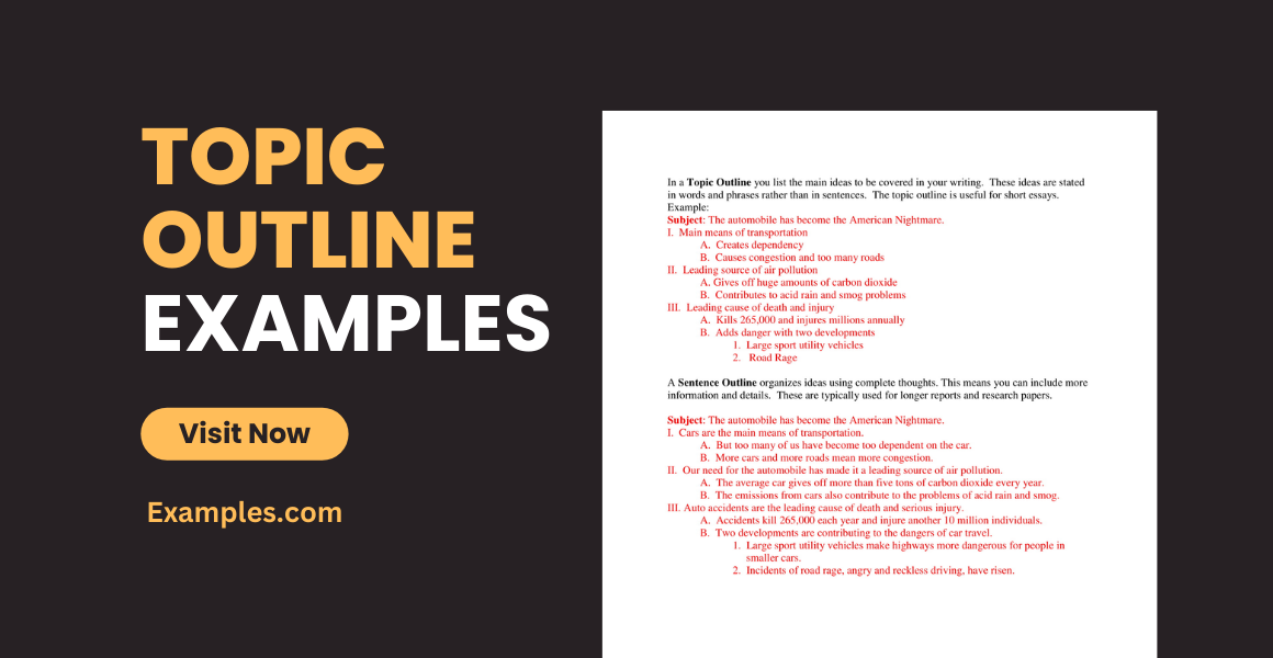 Topic Outline Examples