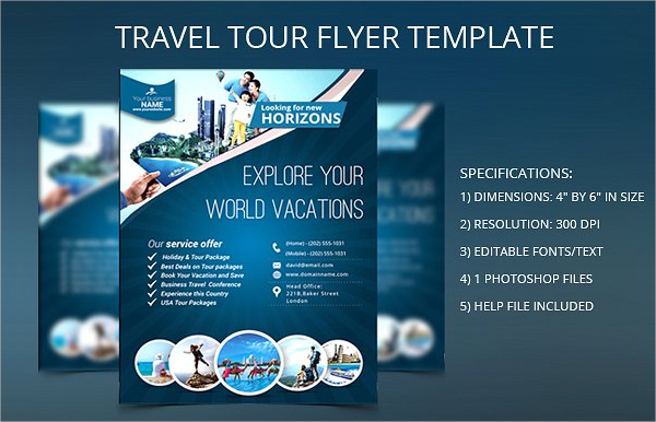 travel tour flyer template