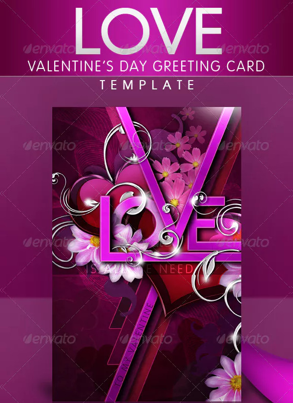 valentines day greeting card template