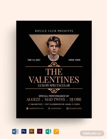 valentines luxury spectacular flyer template