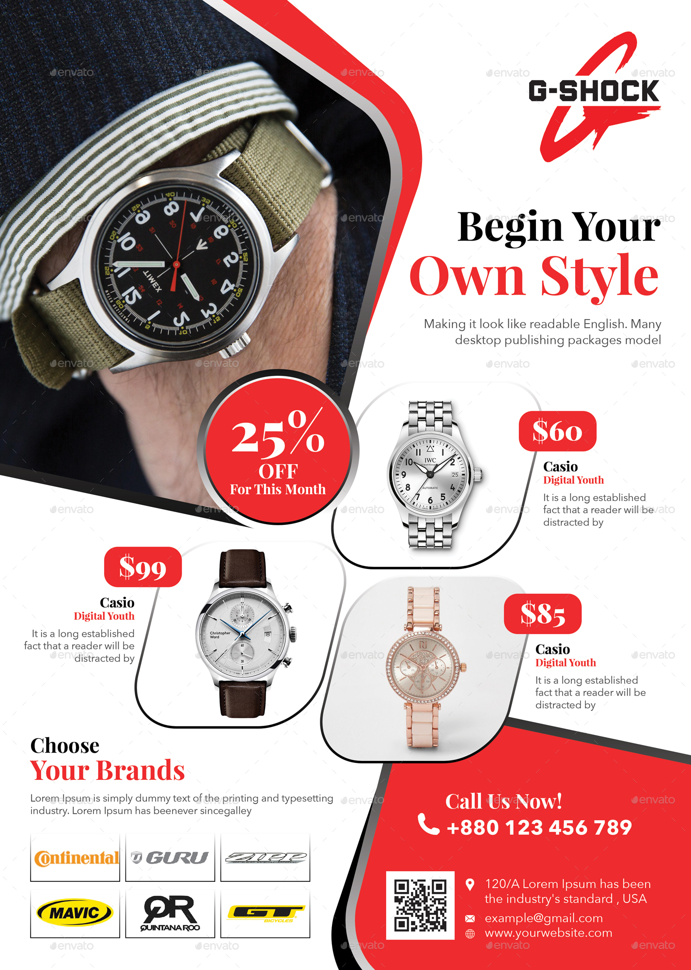 Watch Product Promotional Flyer