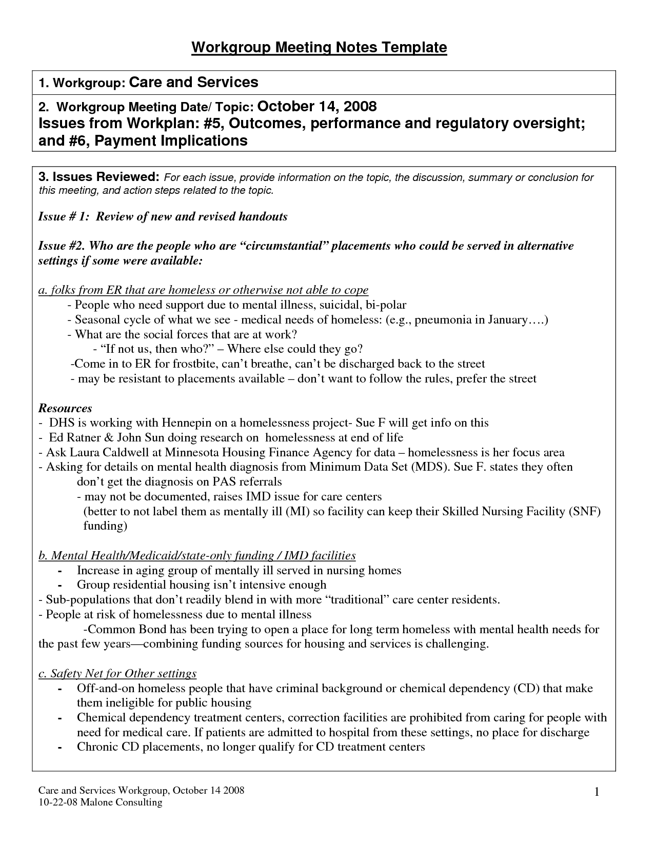 Meeting Summary Examples, Format, Pdf Examples