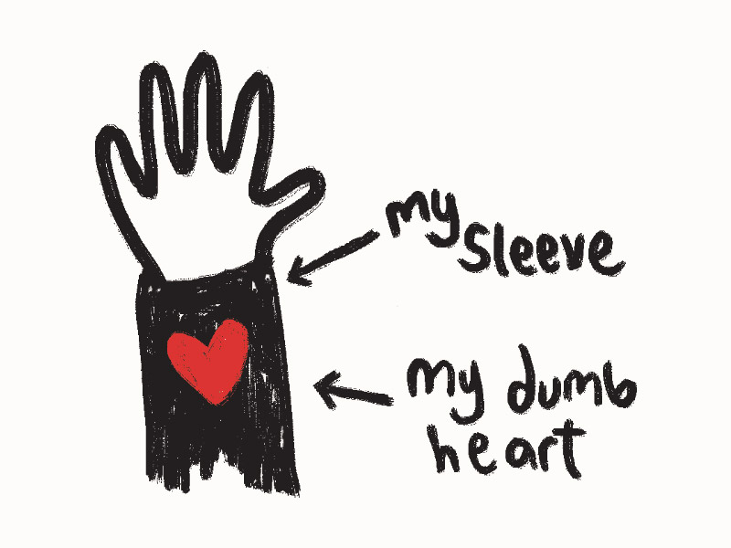 Wearing heart on your sleeve meaning