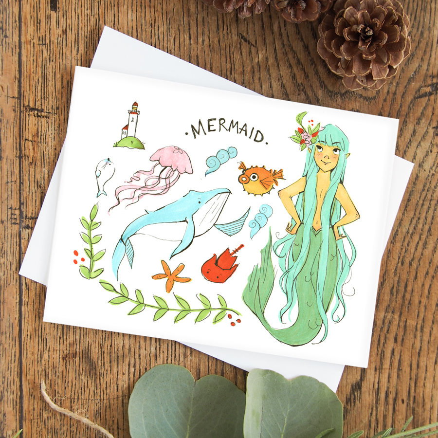 Ocean Creature Greeting Card - 14+ Examples