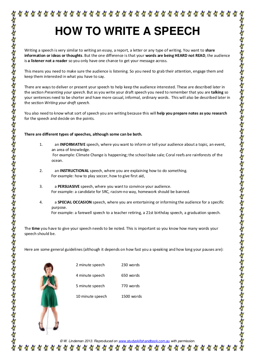 speech writing diagram