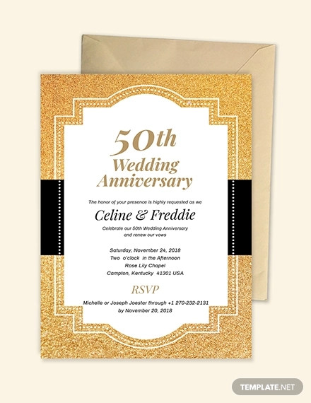 Free 15 50th Wedding Anniversary Invitation Designs Examples In Word Psd Ai Eps Vector Illustrator Indesign Pages Publisher Examples