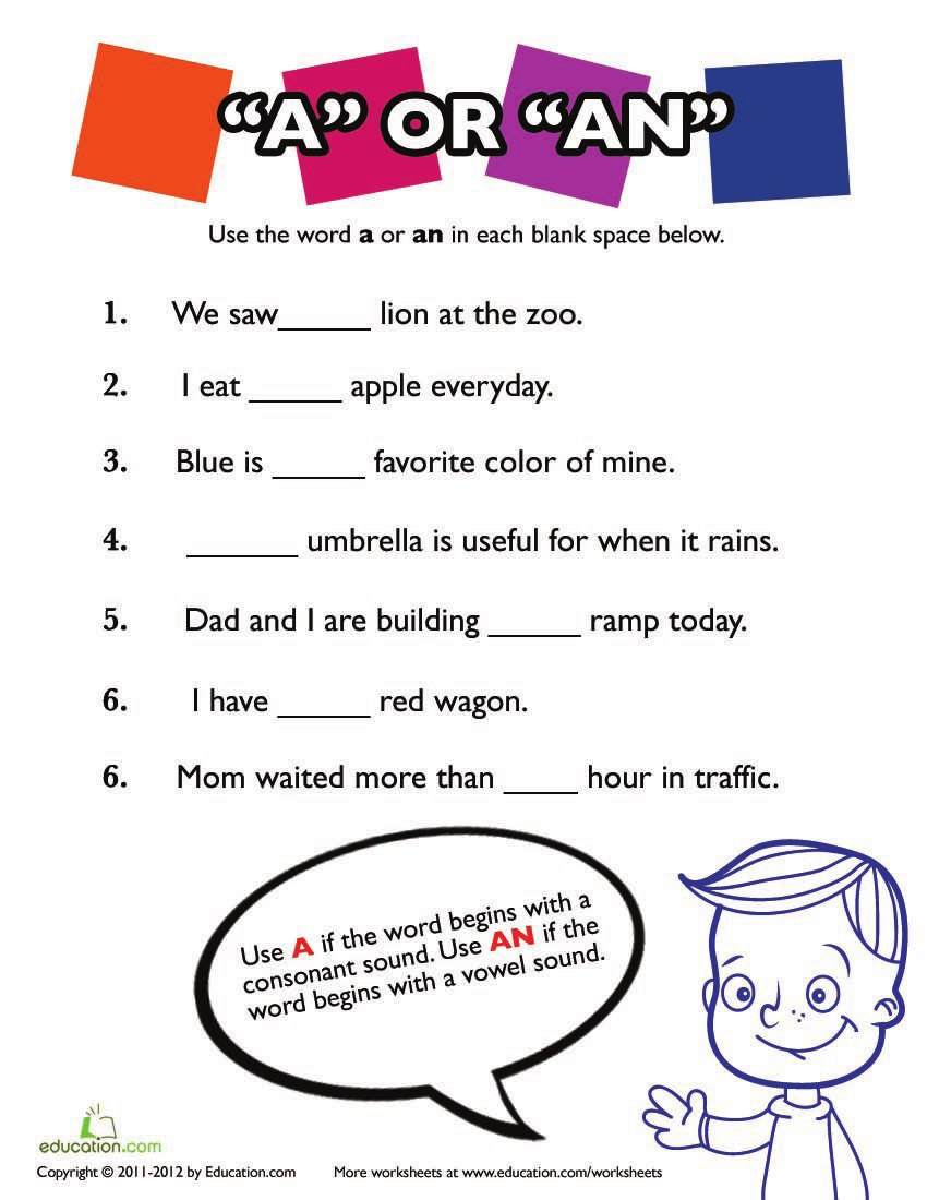 Free Printable Grammar Worksheets