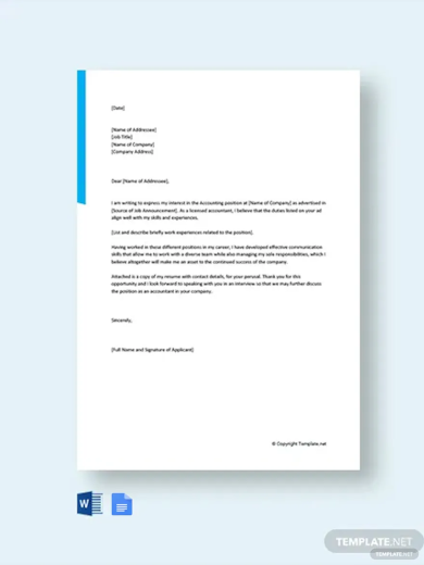 Cover Letter - 45+ Examples, Format, Sample | Examples