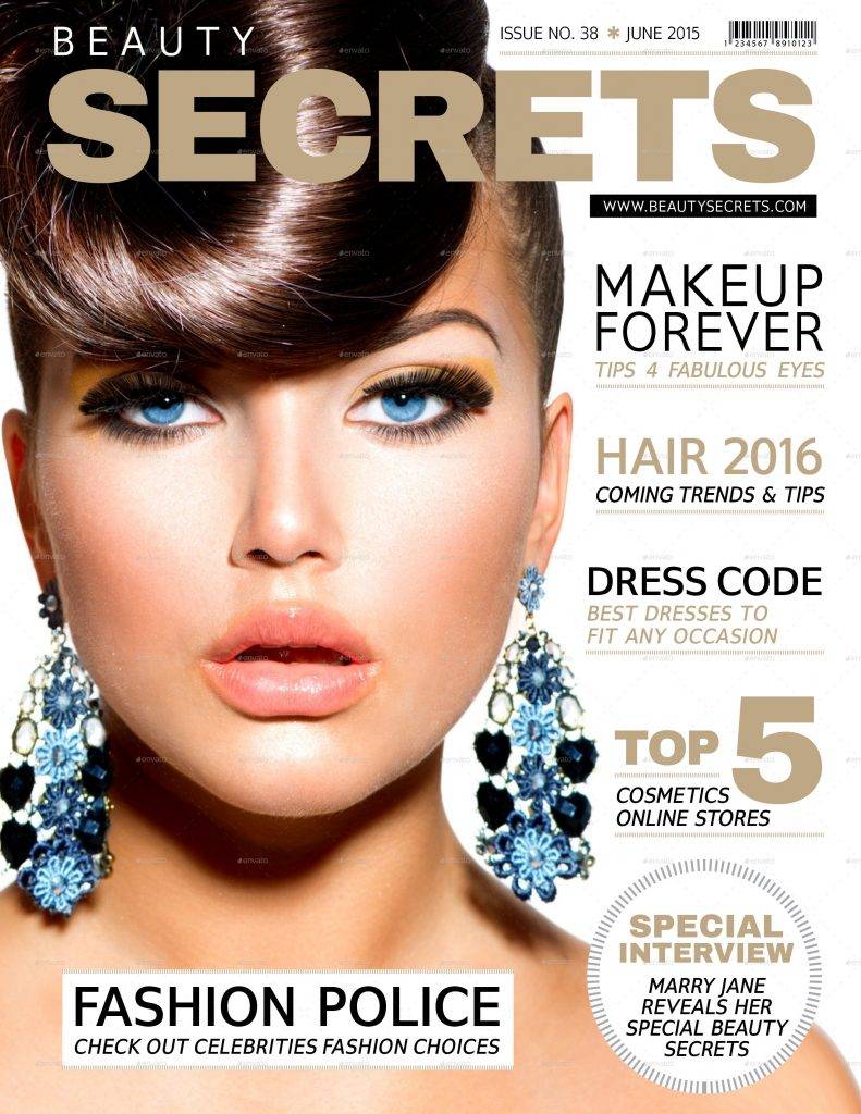 fashion magazine cover page design