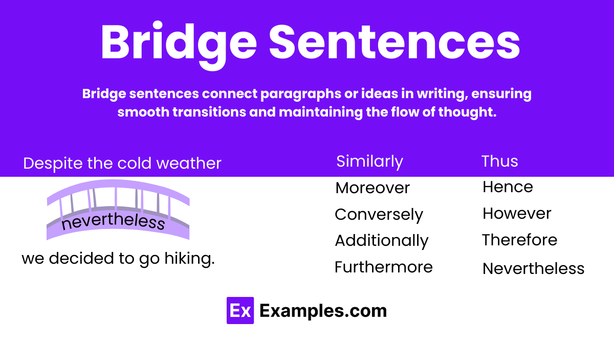 what is a bridge when writing an essay
