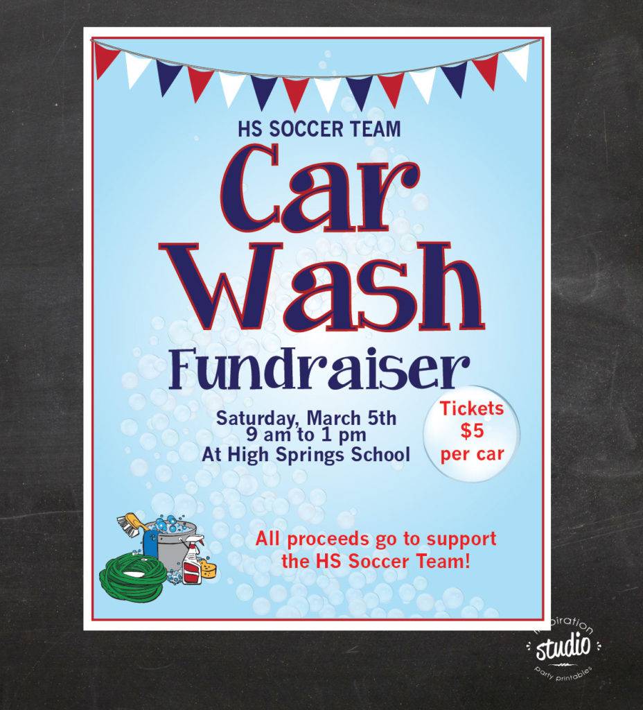 car wash fundraiser flyer