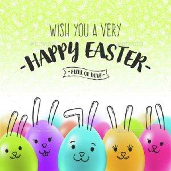 colorful easter greeting card