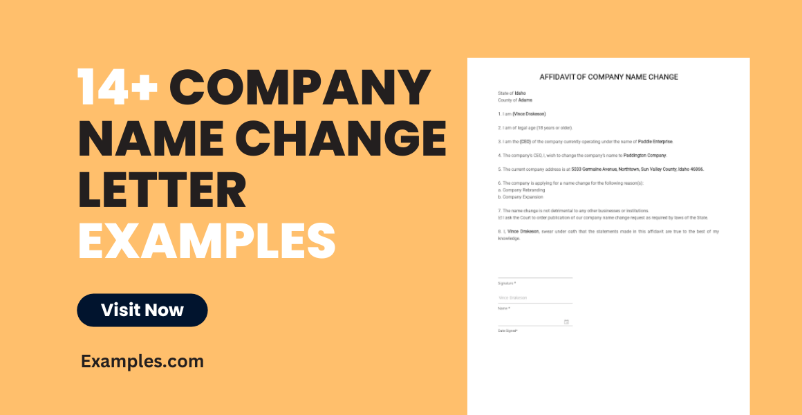 Company Name Change Letter Examples
