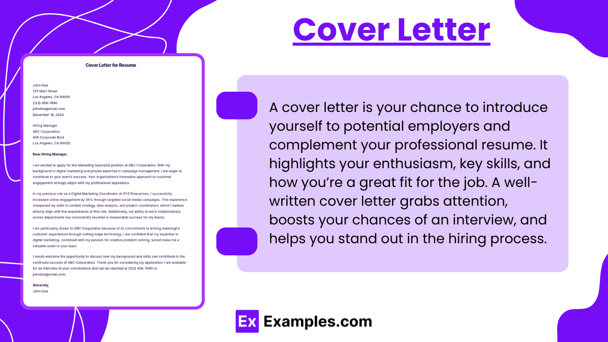 Cover Letter