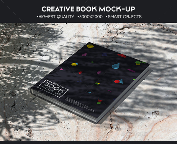 creative book mockup cover design