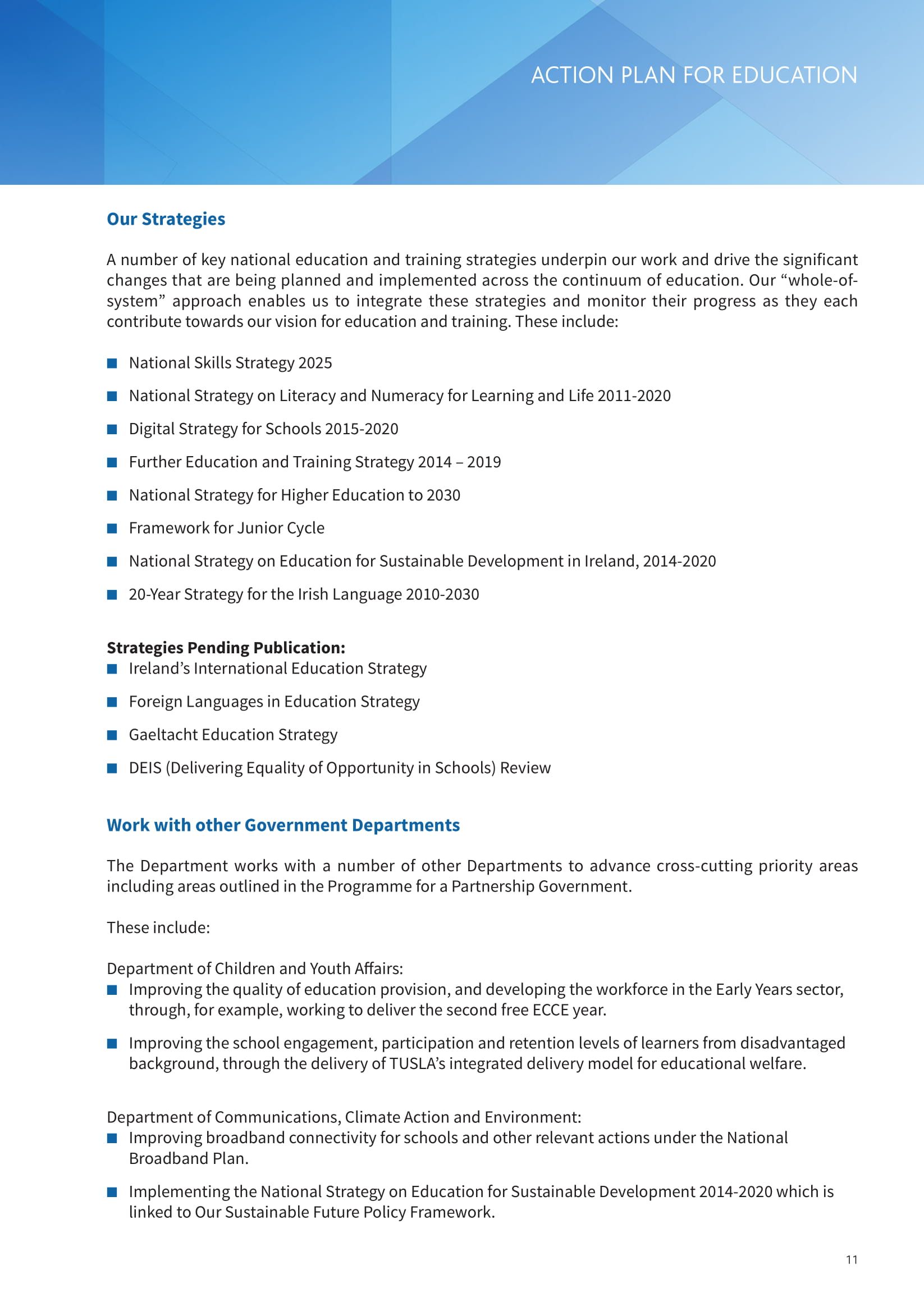 Department of Education and Skills Strategy Statement 2016 2019 15