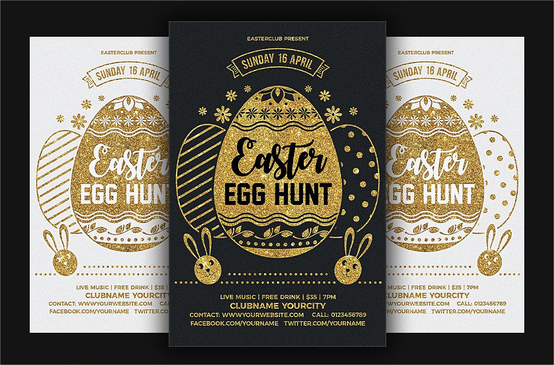 easter egg hunt flyer