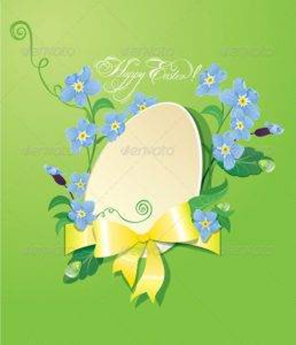 floral easter greeting card