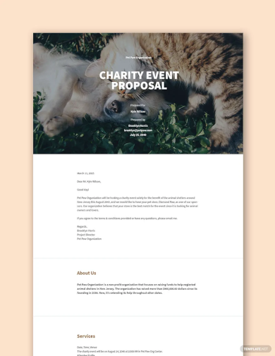 Free Charity Event Proposal Template