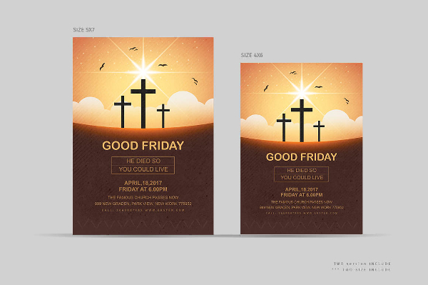 good friday flyer template