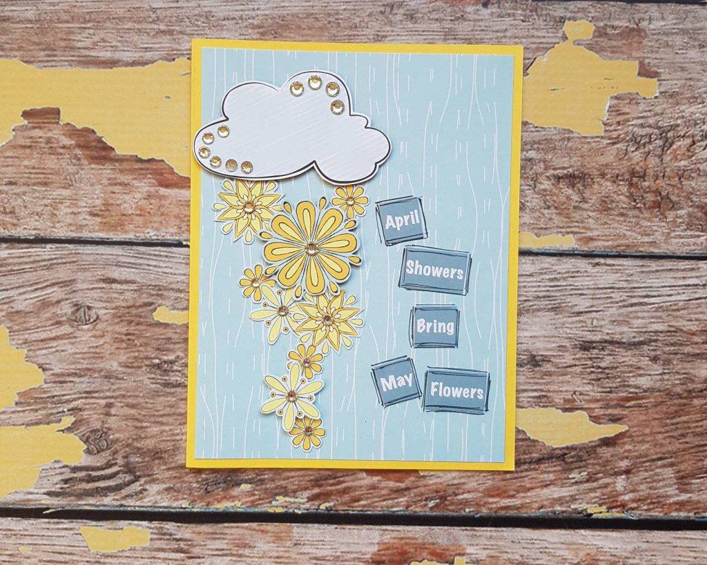 Handmade and Handstamped Baby Shower Greeting Card