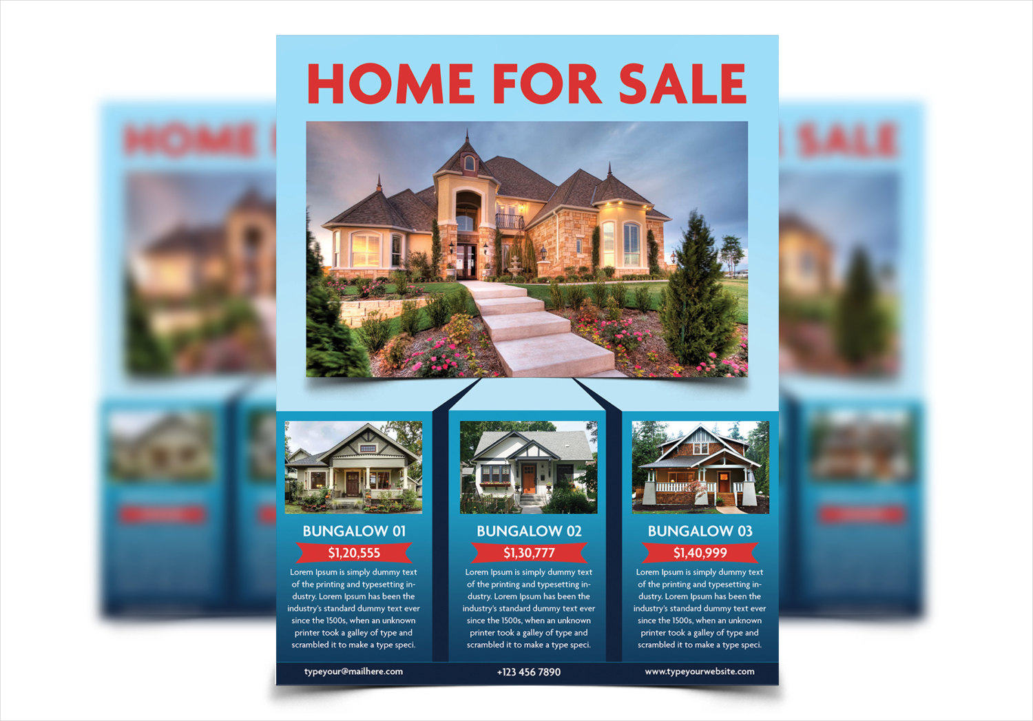 Home For Sale Elegant Real Estate Flyer