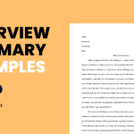 Interview Summary Examples