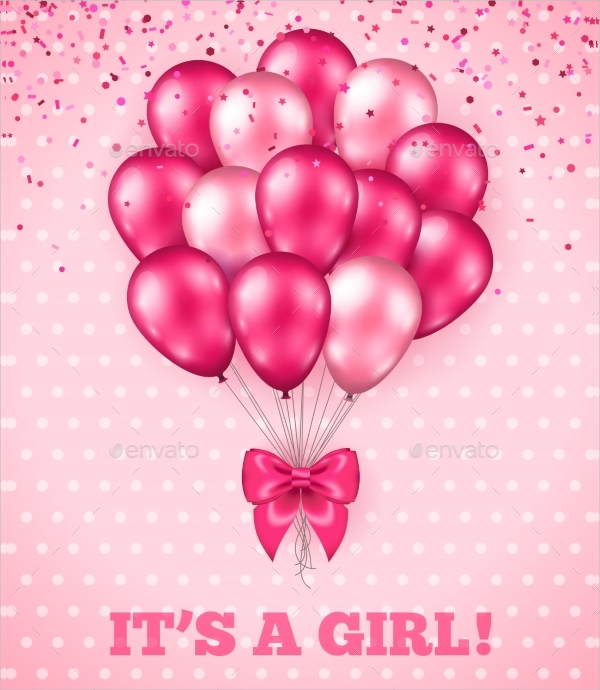 its a girl baby shower background for greeting cards