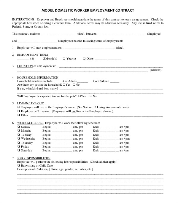 Employee Contract 16 Examples Word Pages Google Docs PDF