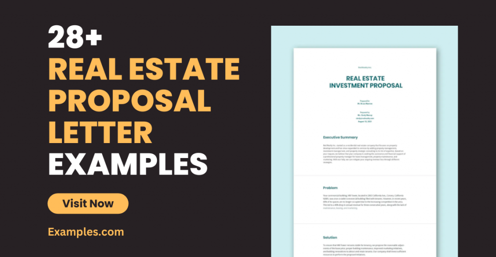 Real Estate Proposal Letter Examples