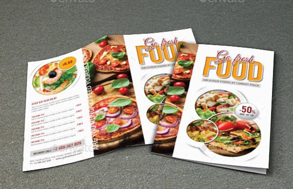 restaurant menu brochure template in psd