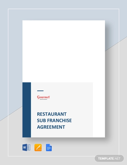 restaurant sub franchise agreement 
