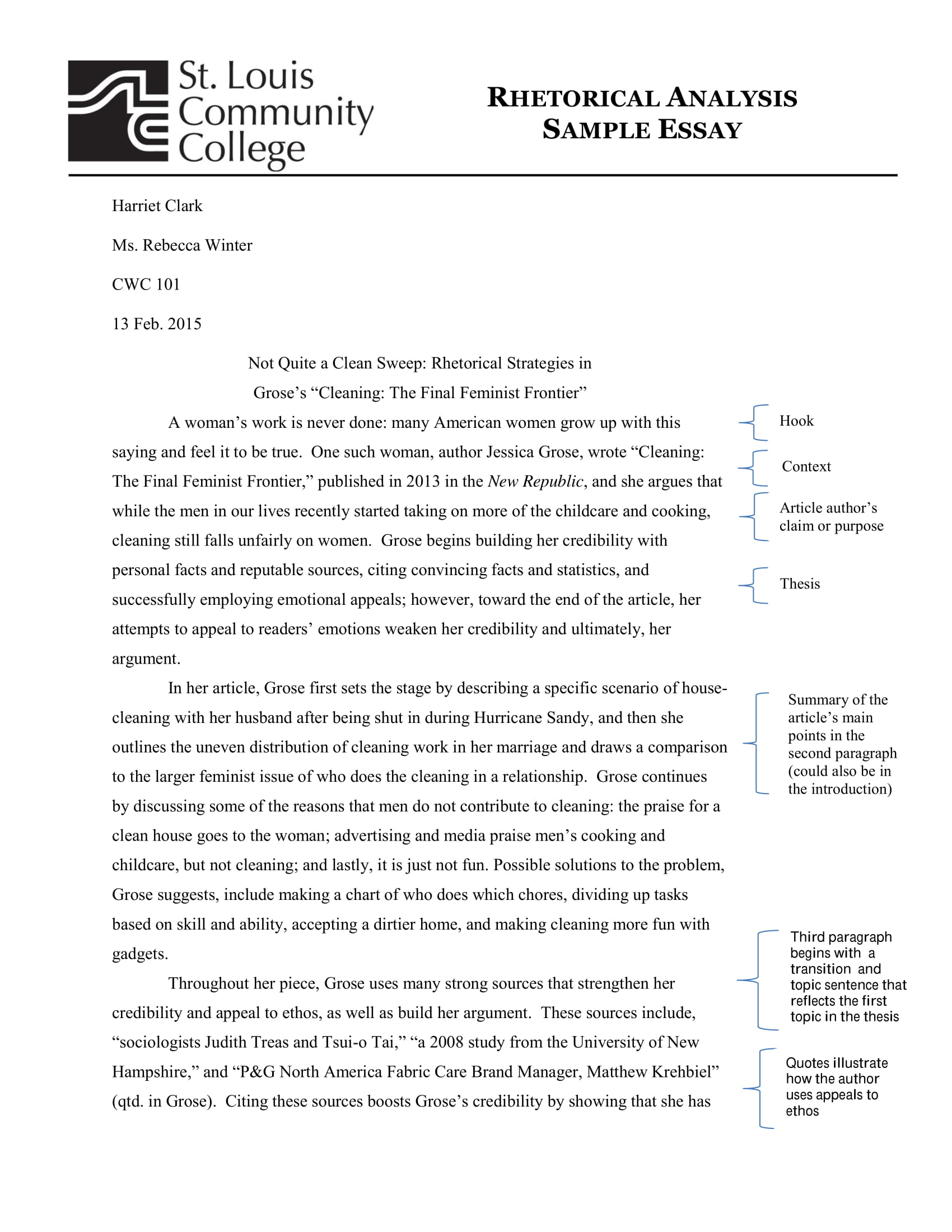 Examples of an essay paper