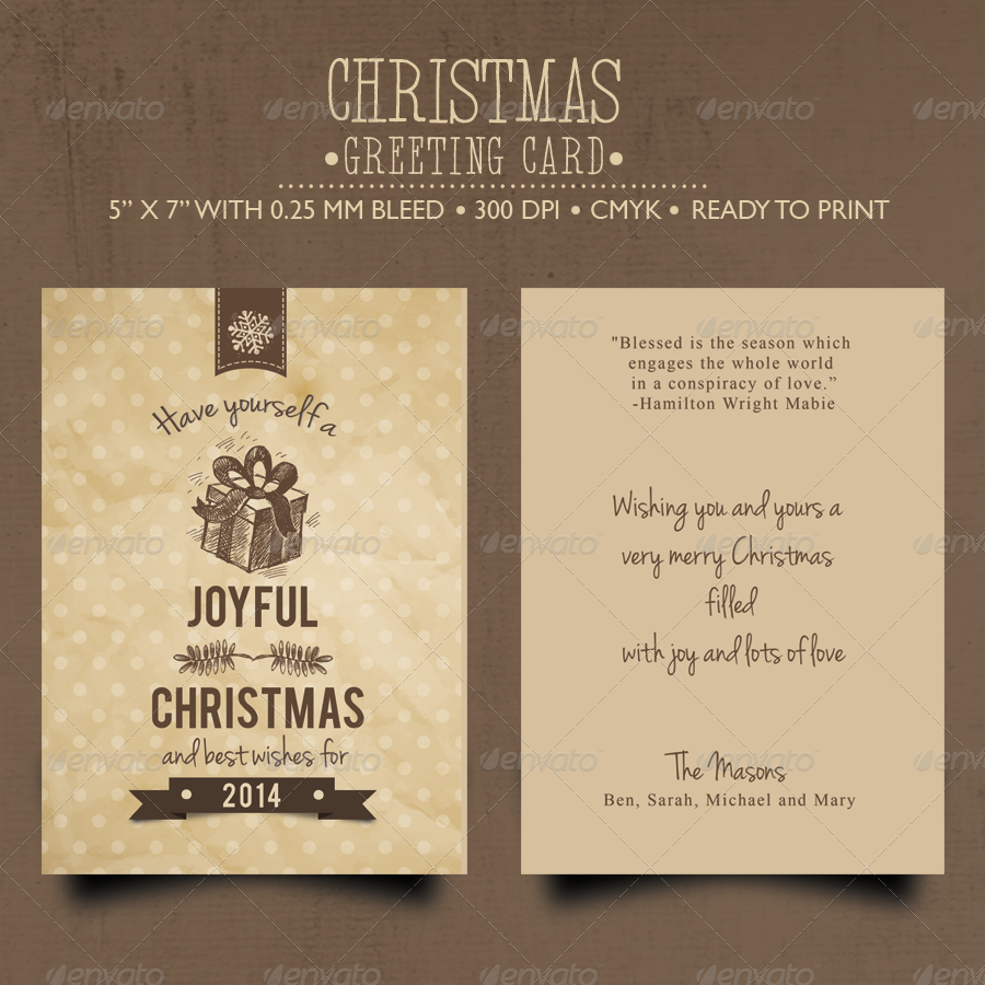 Rustic Christmas Card Example