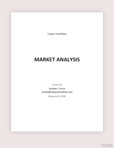 sample market analysis template