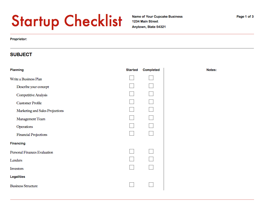 Business Checklist - 8+ Examples, Format, Pdf