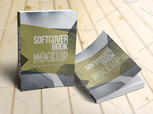 soft book mockup cover design