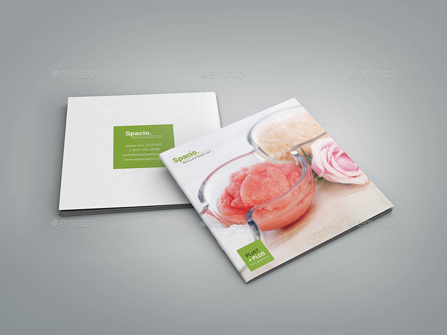 Spa Beauty Health Care Square Brochure and Menu