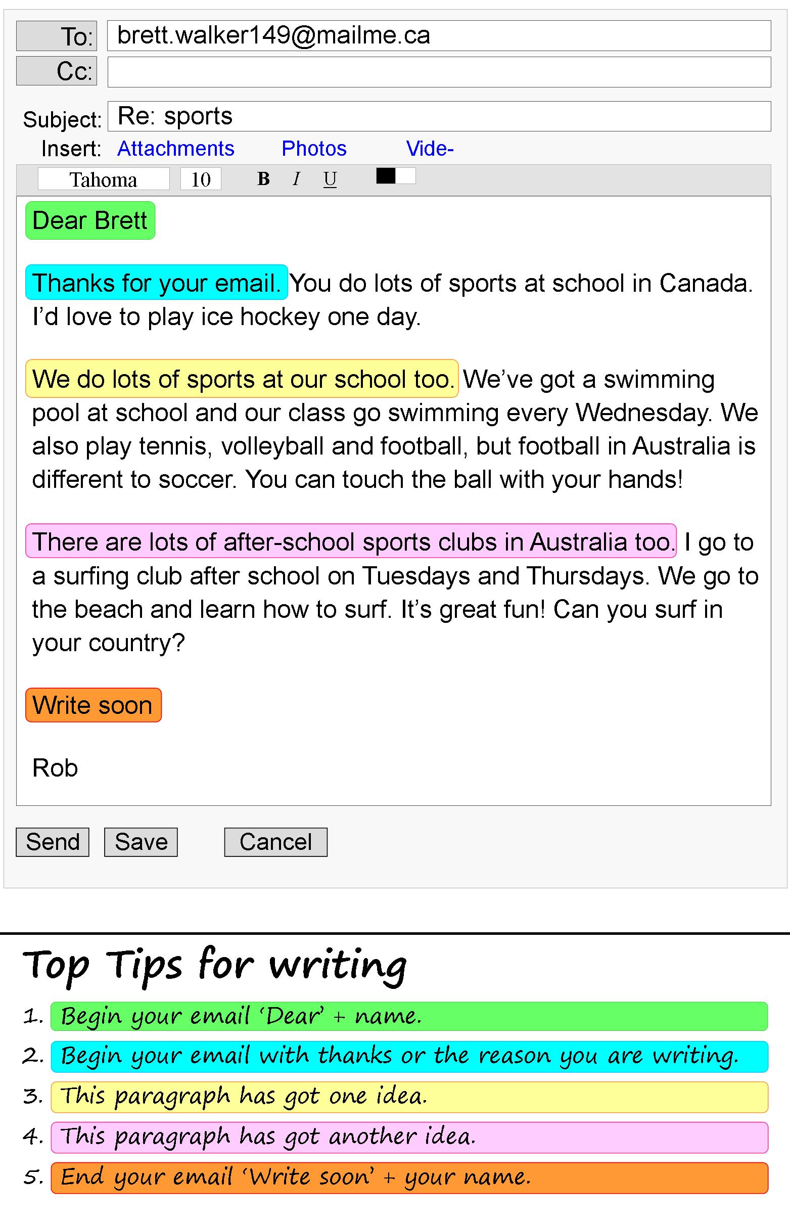 an email about sports 0