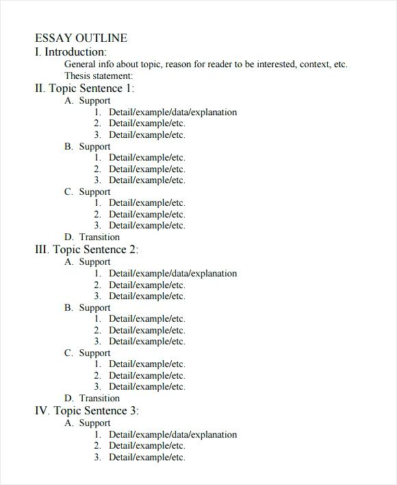 Paper Outline Example Apa