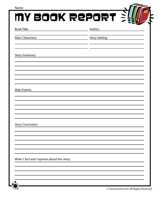 Book Report Writing Examples For Students Examples