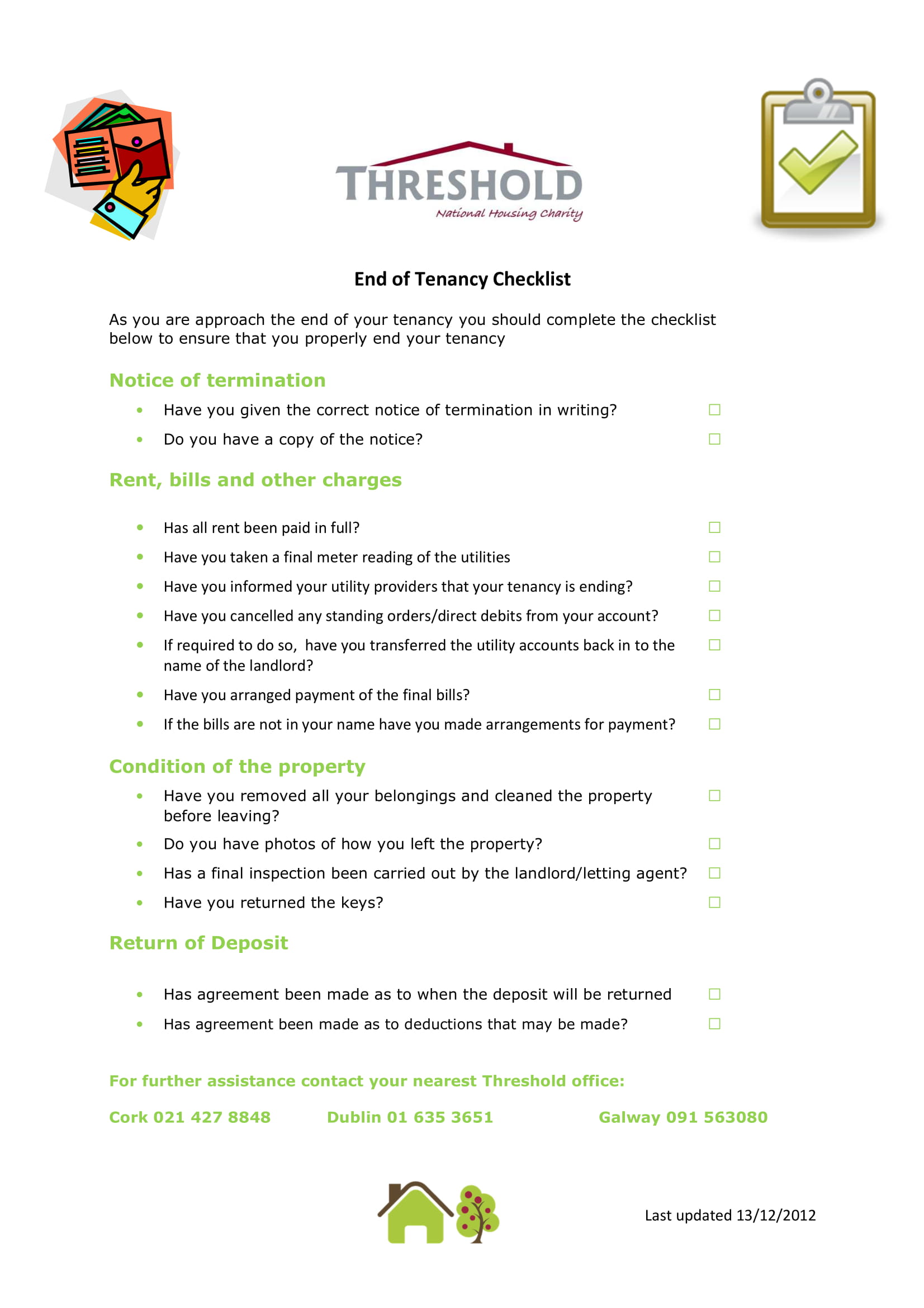 end of tenancy checklist 1