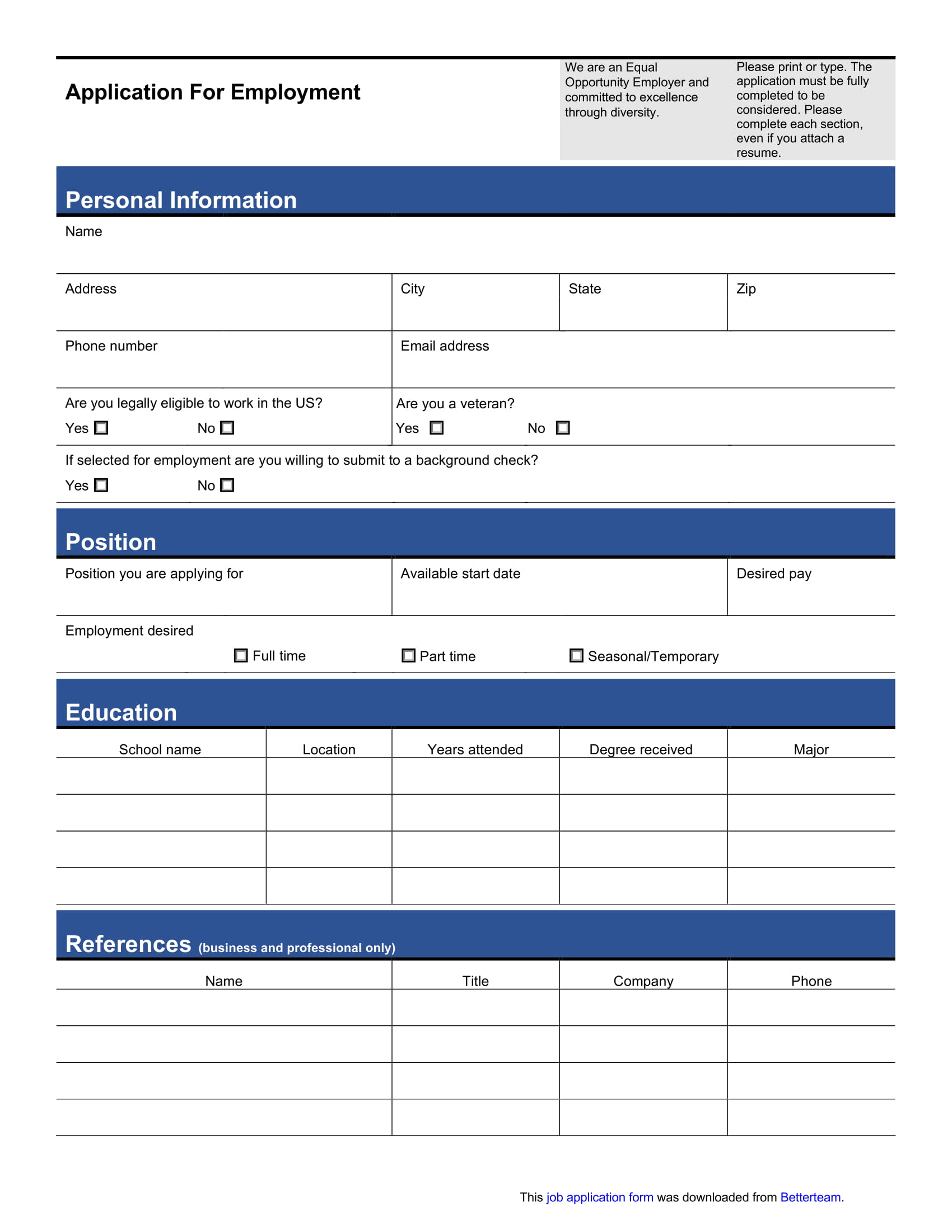 Job Application Form 13  Examples Format Pdf