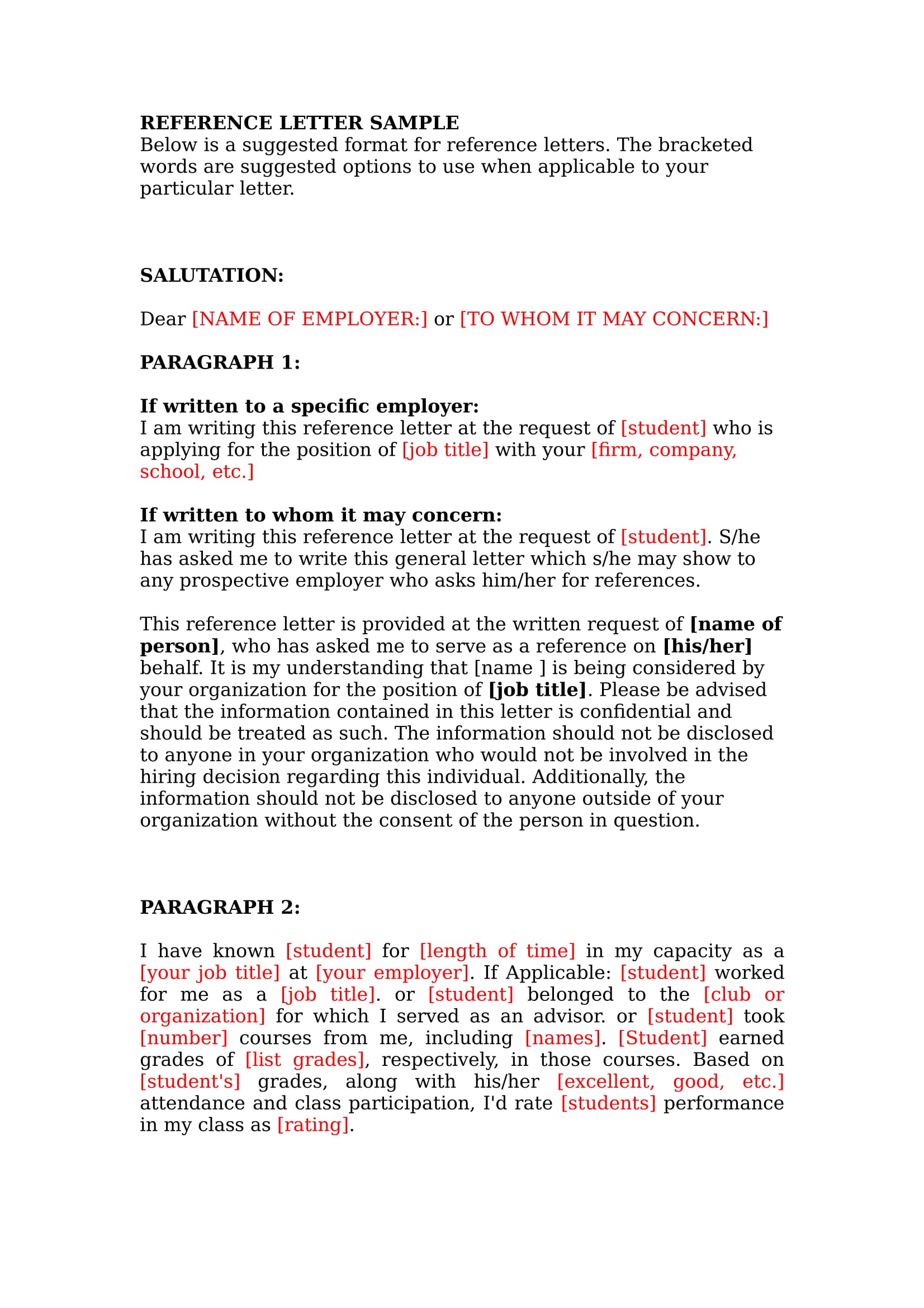 a format writing reference Word  Examples Examples 19 Letter  PDF, Reference