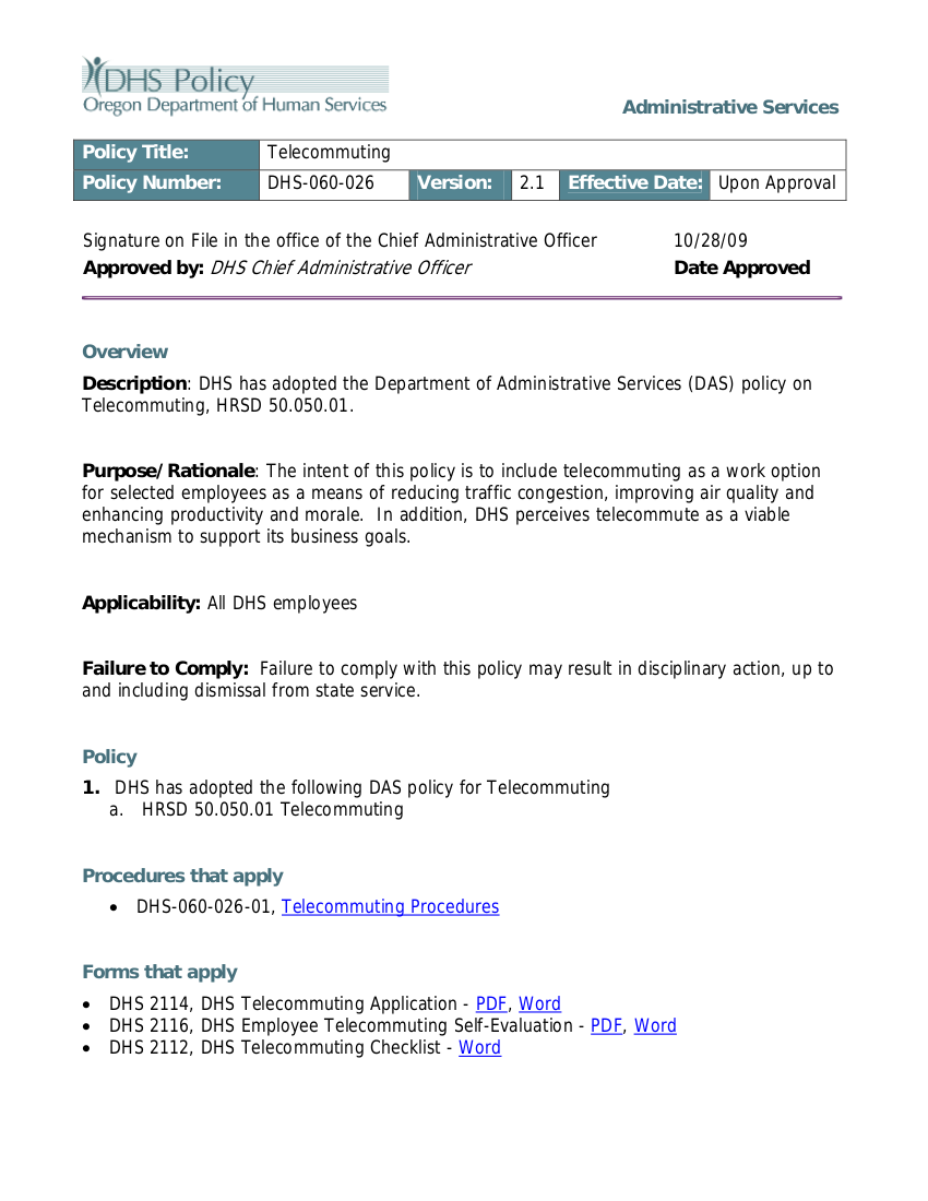 Telecommuting Policy - 9+ Examples, Format, Benefits, PDF