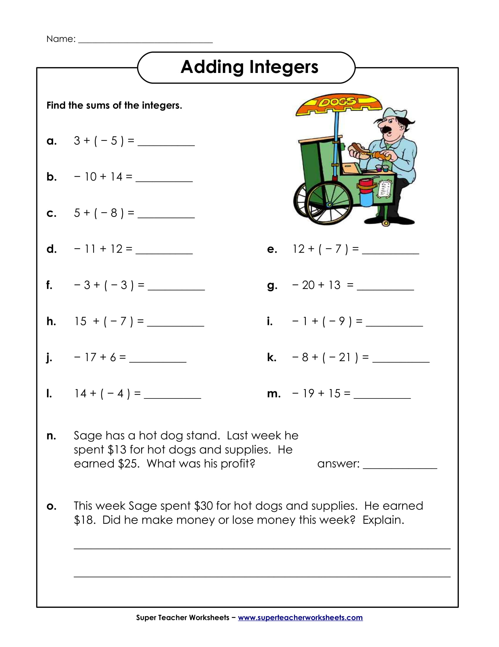 Math Worksheets For Students 9 Examples Format Pdf Examples
