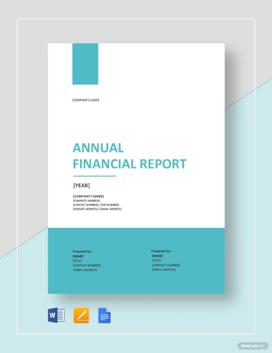 annual financial report template