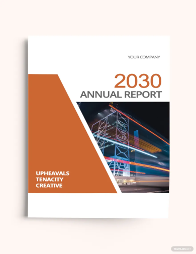 annual report bookcover template