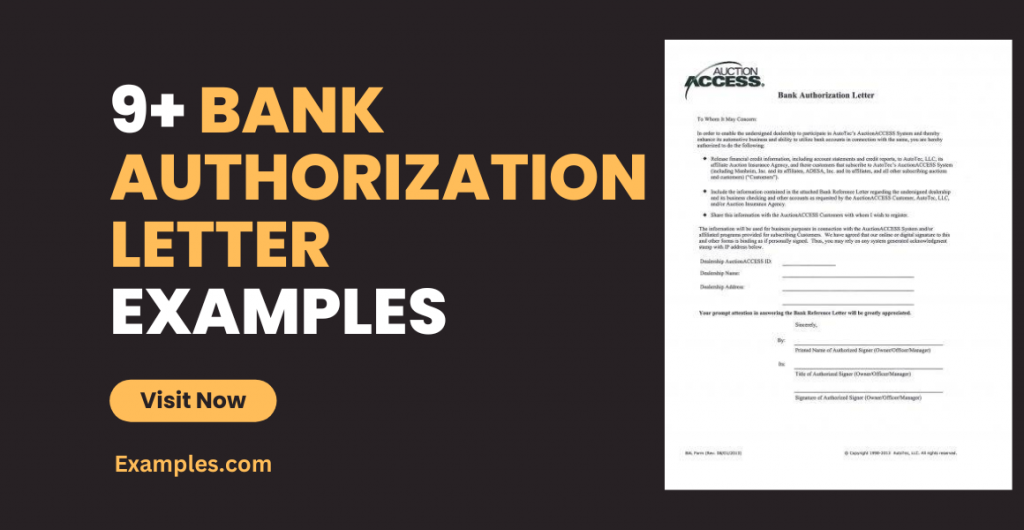 Bank Authorization Letter Examples