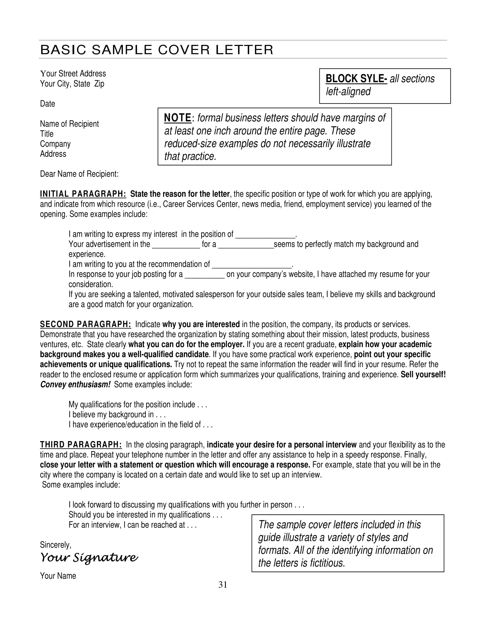 Professional Cover Letter - 10+ Examples, Format, PDF, Tips